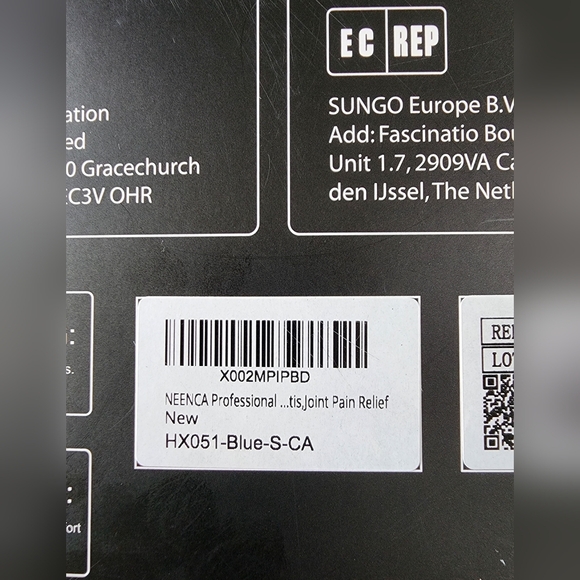 Sports Protection Series Knee Brace - Black and Blue - Picture 3 of 3